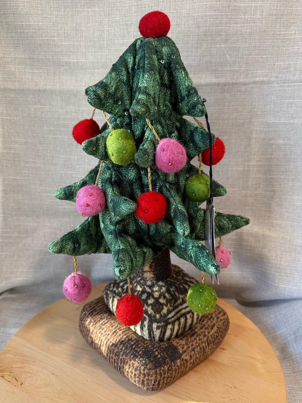 NWT 2025 Holiday John Derian Christmas Tree Sparkling Beaded Target Plush Pillow